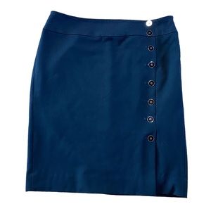 White House Black Market Button Detail Straight Skirt Size 14